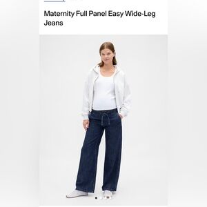 Gap Maternity Full Panel Easy Wide-Leg Jeans
